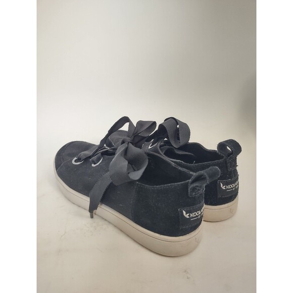 Ugg Koolaburra Comfort Sneakers Size 6.5 Lace-up Black Ribbon Lace Suede Leather - Picture 7 of 12
